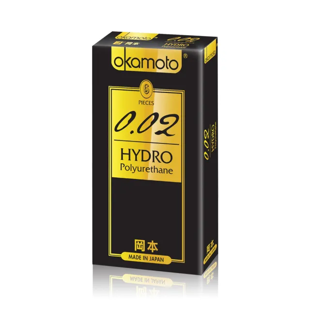 【Okamoto岡本】002 Hydro水感勁薄保險套6入*3盒(共18入)