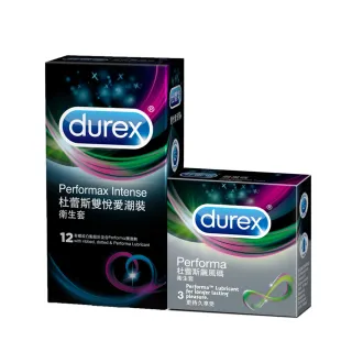 【Durex杜蕾斯】雙悅愛潮12入+飆風碼3入保險套(共15入)