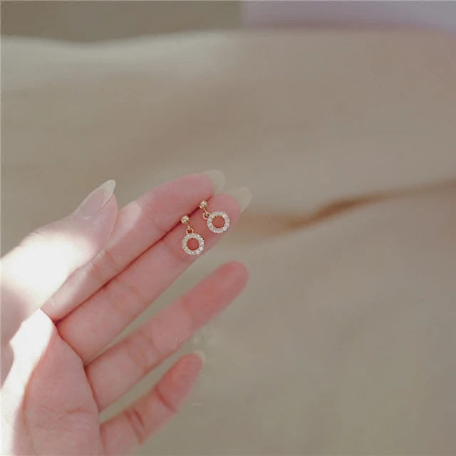 【Emi 艾迷】韓系 925銀針 唯美晨光細緻鋯石 耳環