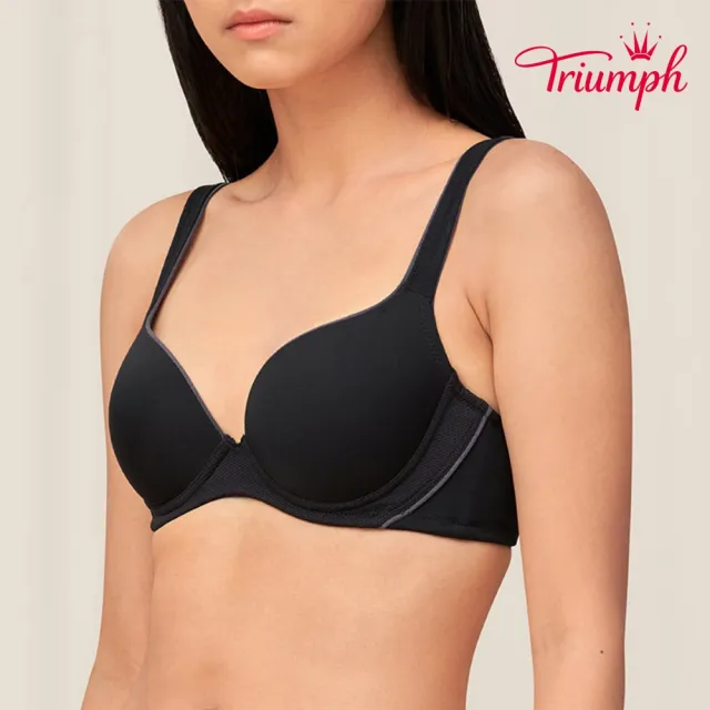 【Triumph 黛安芬】Home Bra-紓壓軟鋼圈B-C罩杯內衣(自信黑)