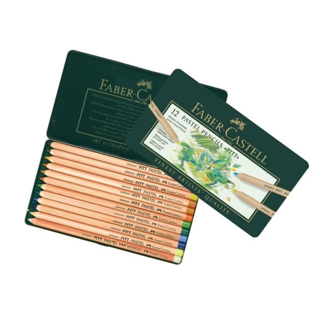 【Faber-Castell】PITT 藝術家級 粉彩色鉛筆 12色(原廠公司貨)
