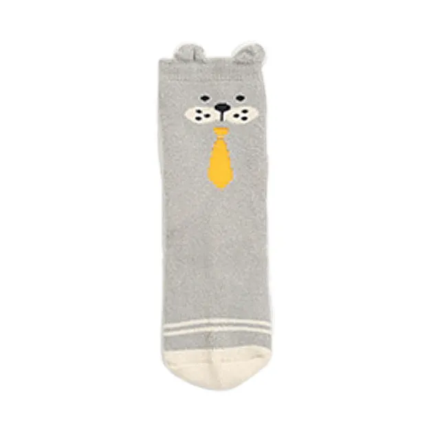 【JoyNa】嬰兒襪童襪 兒童卡通動物長筒襪防滑襪地板襪(3入)