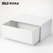 【MUJI 無印良品】PP資料盒/橫式/深型/白灰