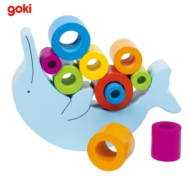 【goki】海豚堆堆(可愛木製桌遊)
