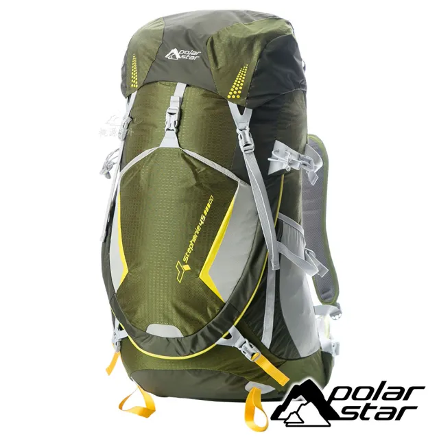 【PolarStar 桃源戶外】透氣網架背包45L『綠』P18712(自助旅行 多隔間 登山背包 後背包 肩背包 行李包)
