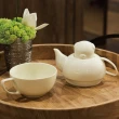 【嘿豬豬】茶壺杯組(杯+壺 陶瓷餐具 可愛造型 下午茶組 茶具組 泡茶壺 入厝禮物)