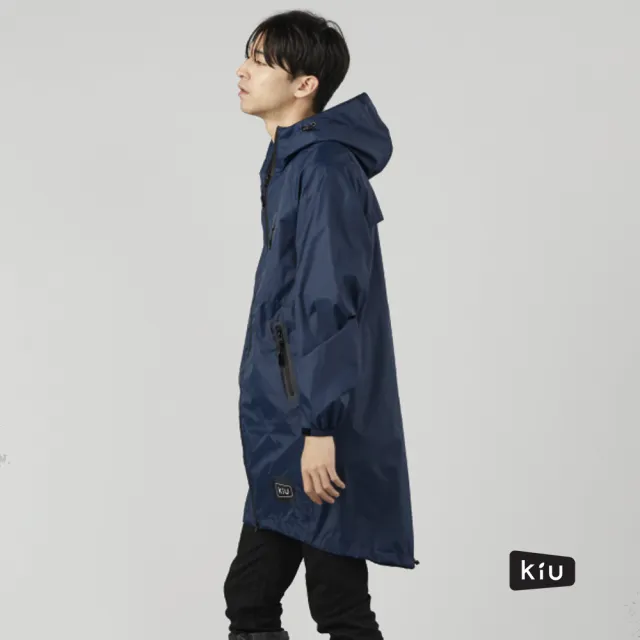 【日本KIU】空氣感雨衣 時尚防水風衣 男女適用(116910 海軍藍)