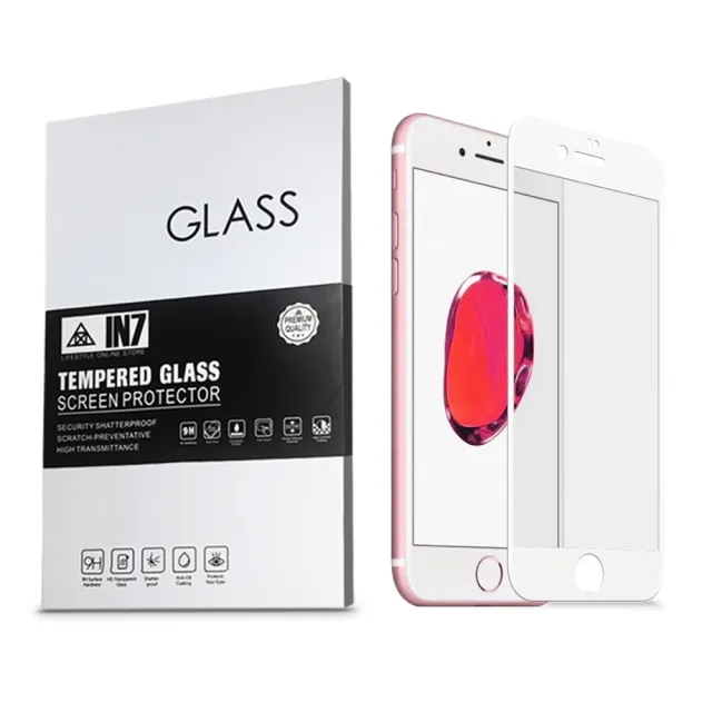 【IN7】APPLE iPhone 7/8 4.7吋 抗藍光3D全滿版鋼化玻璃保護貼(疏油疏水 鋼化膜)