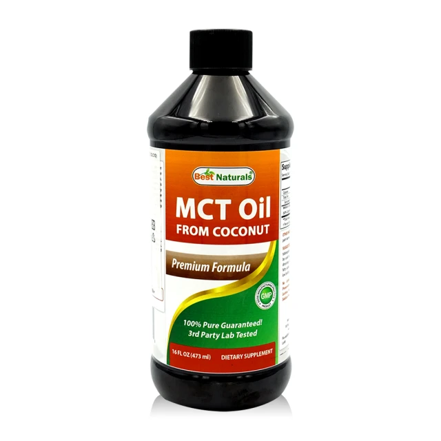 【美國BEST NATURALS】中鏈MCT油 -C8/C10-1瓶(473毫升-生酮、防彈飲食、防彈咖啡)
