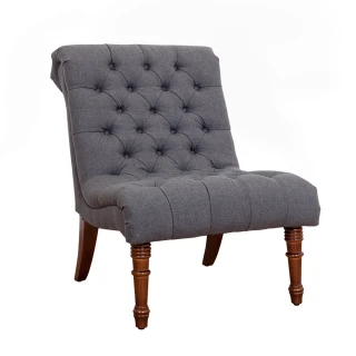 【BODEN】亞爵美式復古風布沙發單人座椅(灰色)