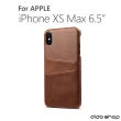 【Didoshop】iPhone XS Max 6.5吋 質感仿皮可插卡手機殼 手機保護殼(KS039)