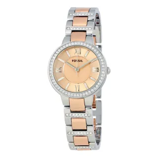 【FOSSIL】名媛璀璨設計時尚腕錶-白x玫瑰金/30mm(ES3405)