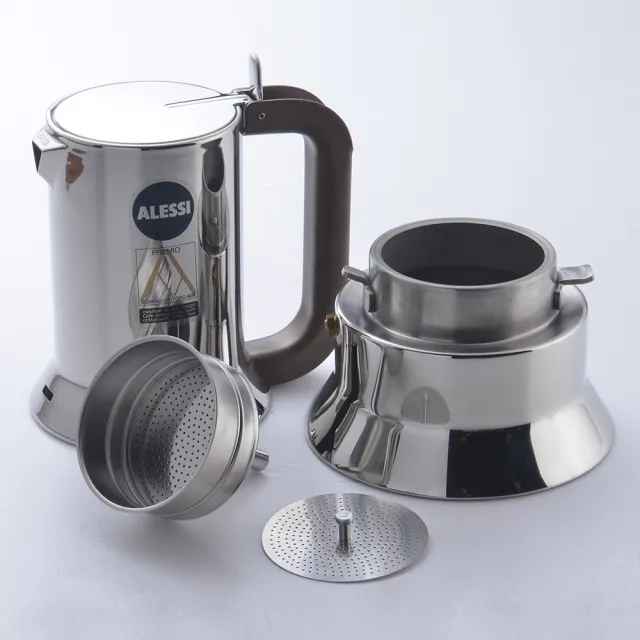 【ALESSI】9090 不鏽鋼摩卡壺 咖啡壺 6人份(平輸品)