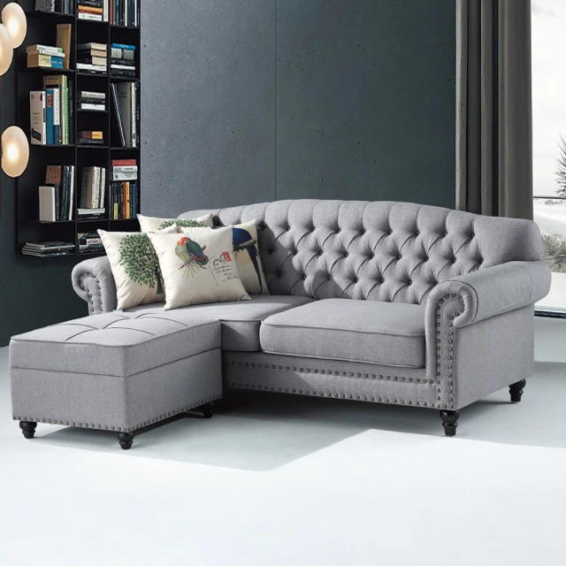 時尚屋 台灣製格莉L型中鋼彈簧透氣貓抓皮沙發FZ11-149