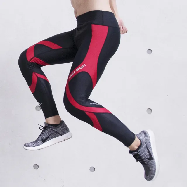 【AREXSPORT】男款強力包覆重壓縮褲(慢跑/馬拉松/健身/登山/極限運動/台灣製壓力褲)