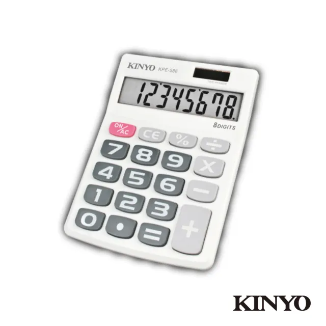 【KINYO】輕巧型大字鍵計算機(KPE586 共兩色)
