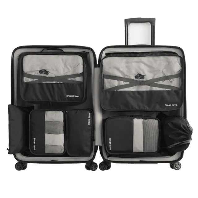 【PUSH!】旅遊用品旅行收納袋行李箱衣物整理收納包袋套裝(收納袋7件套S51)