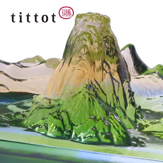 【tittot 琉園】山水載情_擺飾_故宮聯名(送禮/琉璃/禮物/玻璃/水晶/藝術品/擺飾/禮贈/企業/)