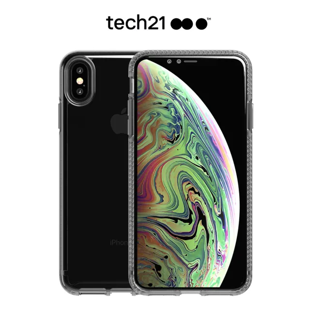 【tech21】英國Tech 21抗衝擊PURE TINT防撞硬式透黑保護殼-iPhone Xs Max(BulletShield材質)