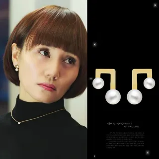 【梨花HaNA】韓國明新同款大小珍珠音樂符號耳環