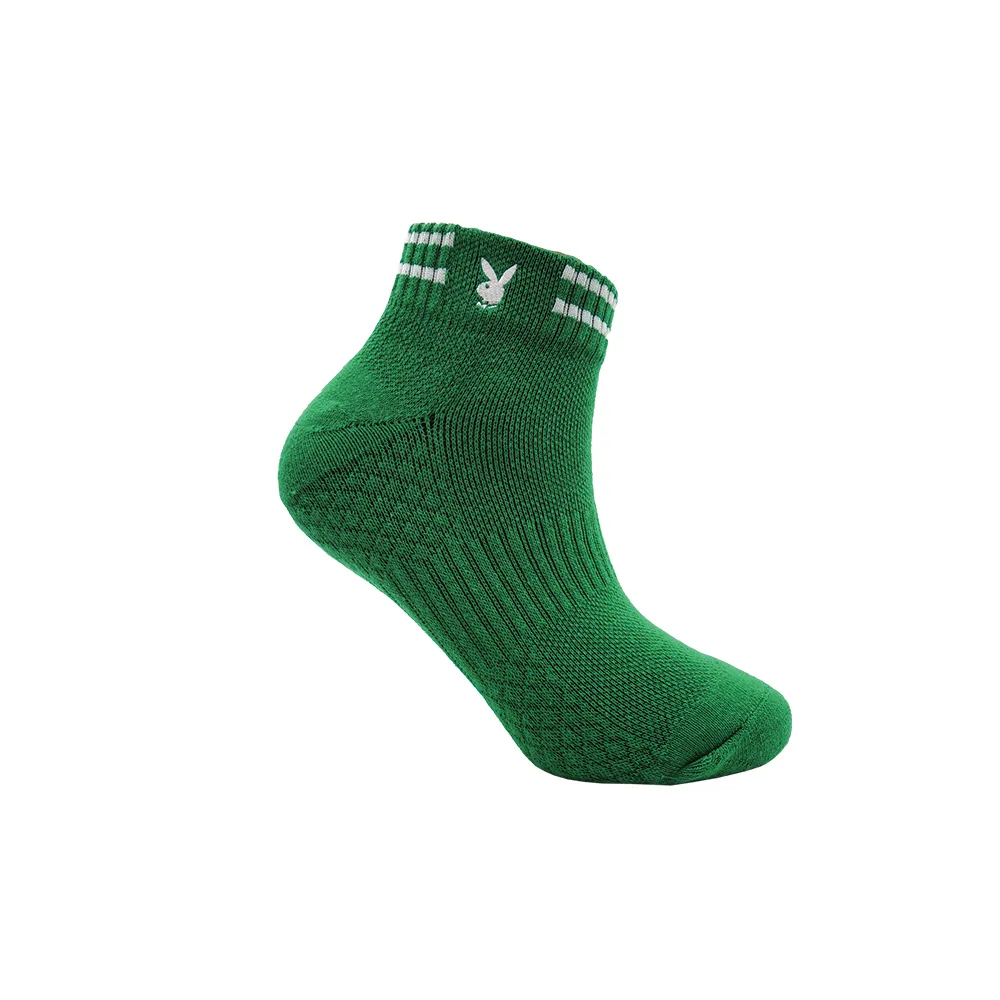 【PLAYBOY】時尚機能運動男襪-綠(運動襪/男襪/氣墊襪)