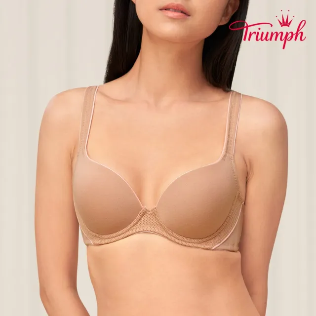 【Triumph 黛安芬】舒活自在系列 舒涼紗無痕透氣軟鋼圈內衣(知性裸)