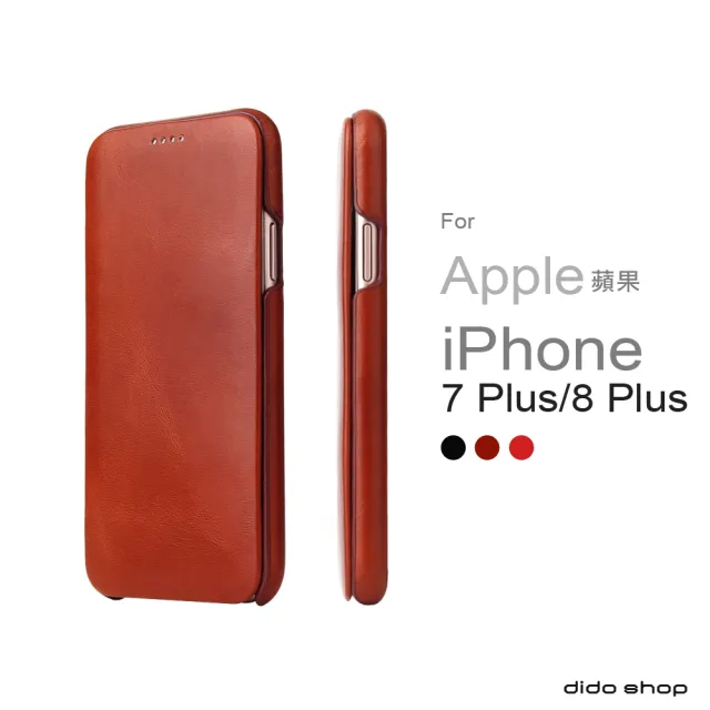 【Didoshop】iPhone7 Plus/8 Plus通用 5.5吋 手機皮套 掀蓋式手機殼 商務系列(FS018)