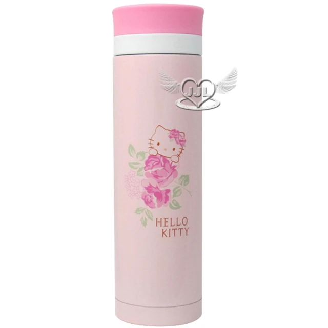【TDL】HELLO KITTY玫瑰花不鏽鋼保溫杯隨手杯300ml 165455(保溫瓶)
