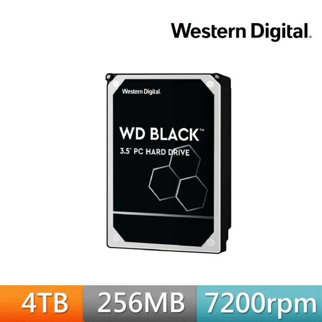 【WD 威騰】黑標 4TB 3.5吋 SATA硬碟(WD4005FZBX)