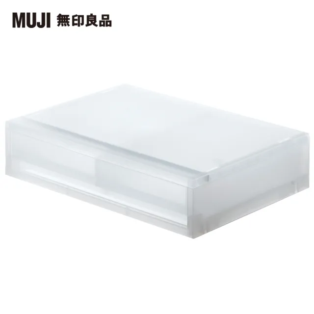 【MUJI 無印良品】PP資料盒/橫式/薄型/2格