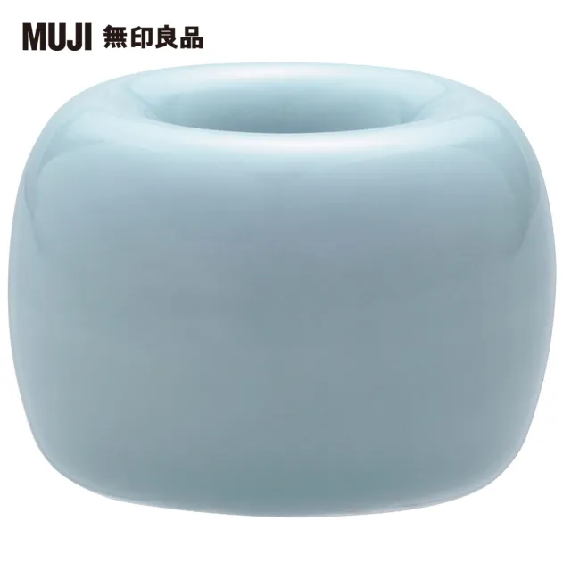【MUJI 無印良品】白磁牙刷架/1支用/藍色