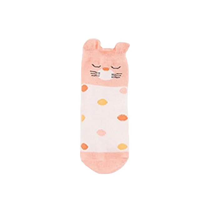 【JoyNa】寶寶嬰兒襪短襪立體卡通動物地板襪(3入)