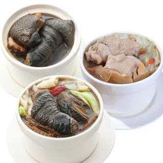 【正一排骨】暖暖雞湯任選 6件組(700g/包_麻油仿土雞湯、何首烏骨雞、黑蒜烏骨雞)