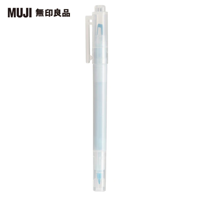 MUJI 無印良品 附窗螢光筆/藍