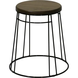 【YOI傢俱】鐵線板凳椅 2入 可堆疊/實木貼皮(ET-08)