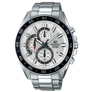 【CASIO 卡西歐】三眼計時賽車男錶 不鏽鋼錶帶 防水100米 日期顯示(EFV-550D-7A)