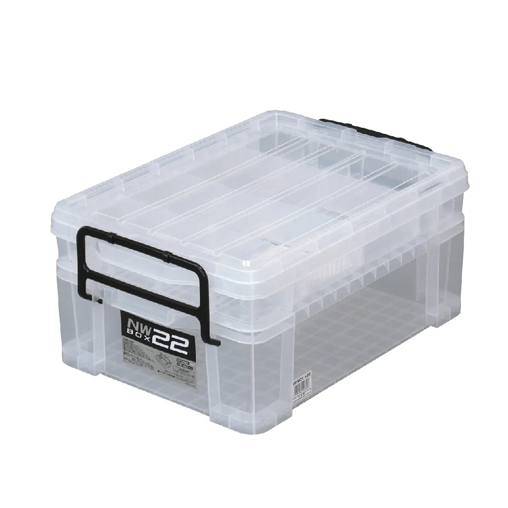 【JEJ ASTAGE】NW22 多格便攜整理箱/2層/透明(日本製造 收納工具箱)