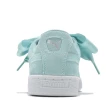 【PUMA】休閒鞋 Suede Heart 女鞋 復古 麂皮 緞帶 蝴蝶結 雷哈娜 女 湖水綠(36521003)