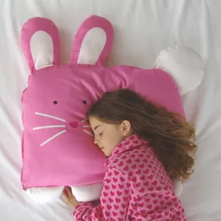 【Milo&Gabby】動物好朋友-可水洗防蹣兒童枕心+枕套組-2歲以上(LOLA兔兔)