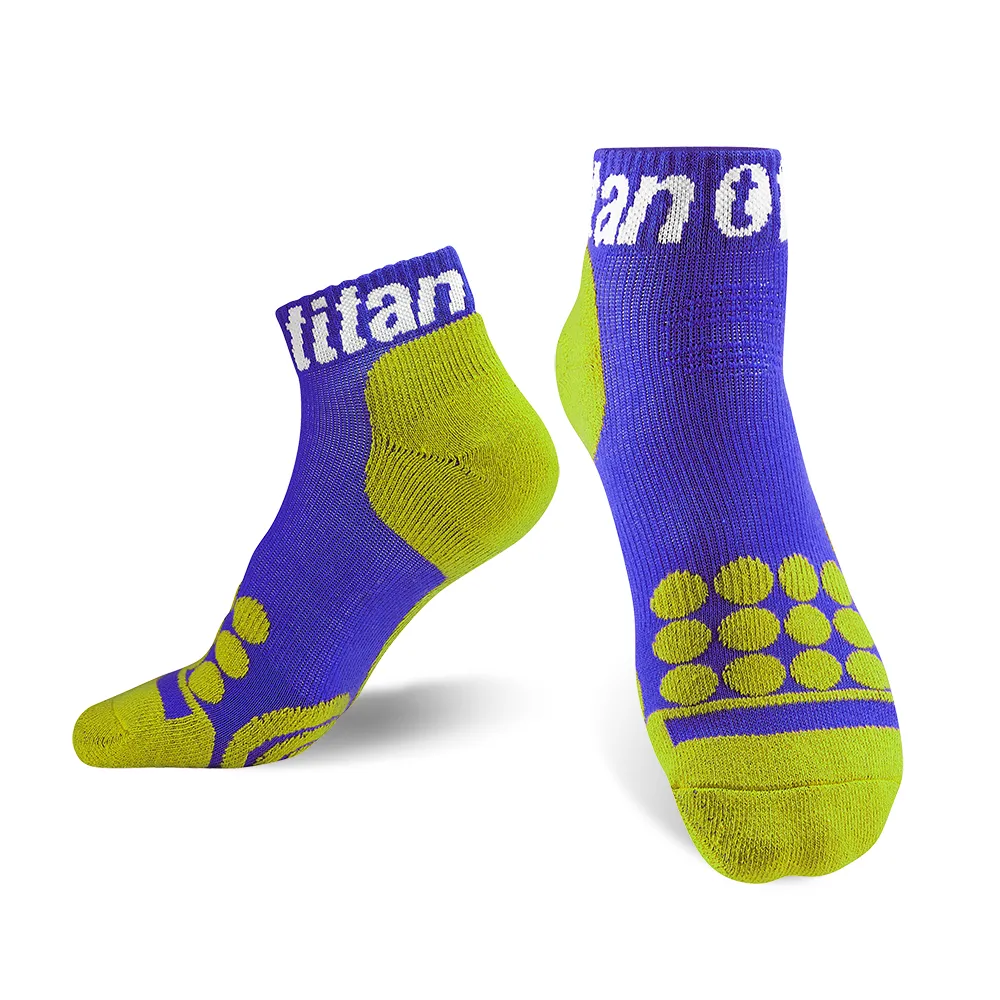 【titan太肯】專業籃球襪Light_紫/綠(全面防護機能運動襪)
