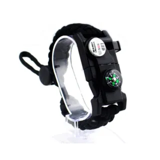 【WIDE VIEW】戶外急難求生繩防災LED手環 2入(LED201)