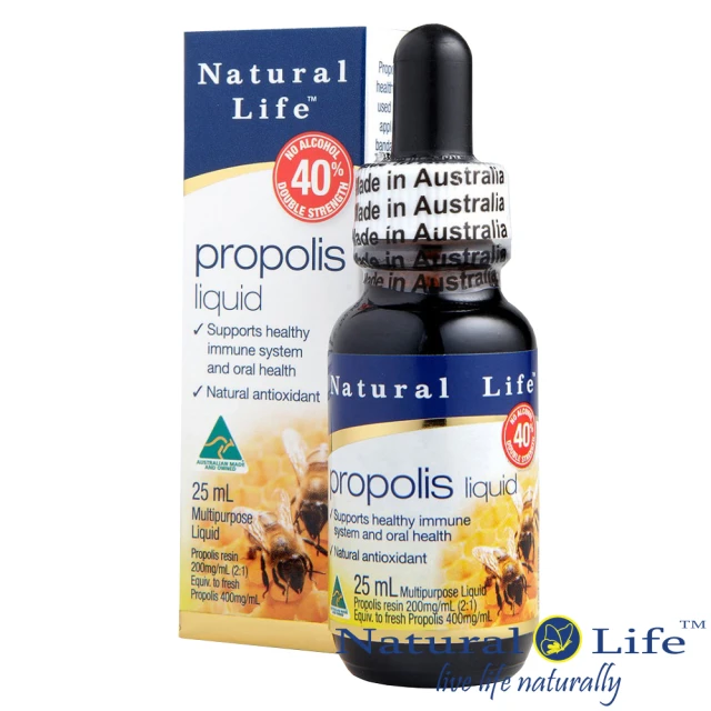 【Natural Life澳洲】40%蜂膠液不含酒精1入(共25ml)