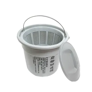 【金德恩】6.5公升 菜渣廚餘回收桶一組(6.5L 廚餘收納 菜渣桶 廚餘桶 回收桶 菜渣桶 乾濕分離)