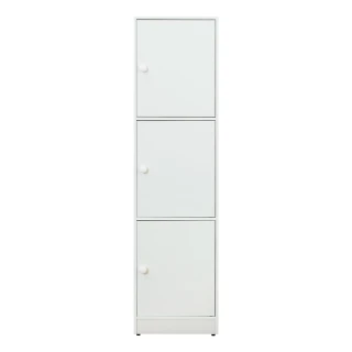 【南亞塑鋼】1.5尺三門塑鋼收納櫃/置物櫃(白色)