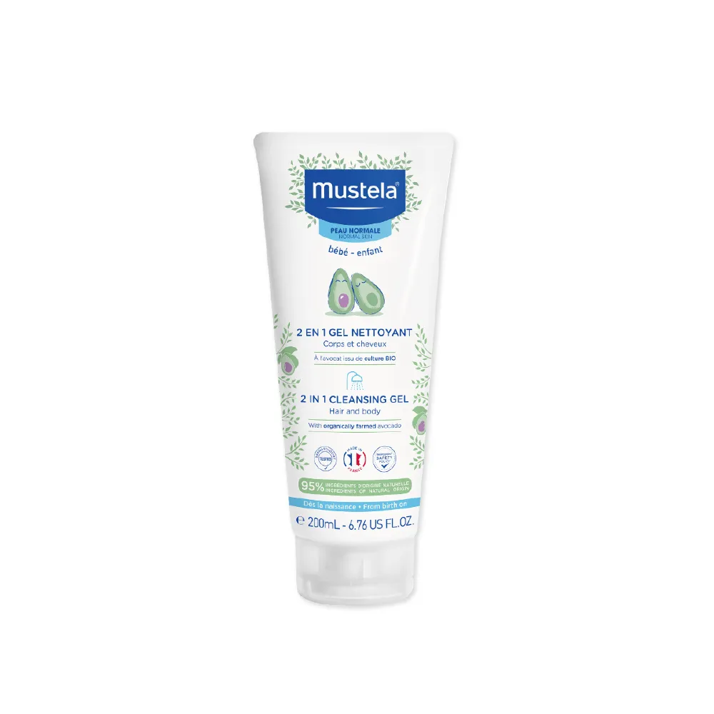 【Mustela 慕之恬廊】慕之幼 倆相依雙潔乳 200ml(寶寶/嬰兒/新生兒/幼兒/兒童 洗髮精 沐浴乳)