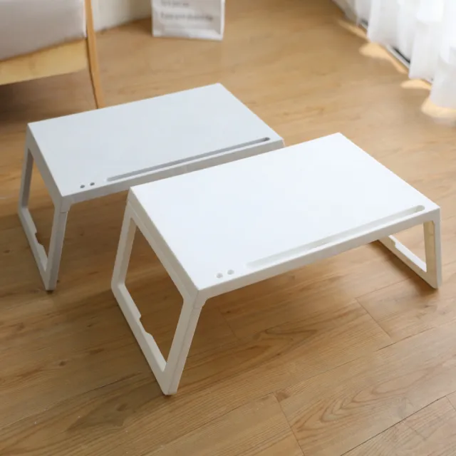 【IDEA】多功能攜帶式摺疊懶人收納桌/床上桌/戶外桌(2入組)