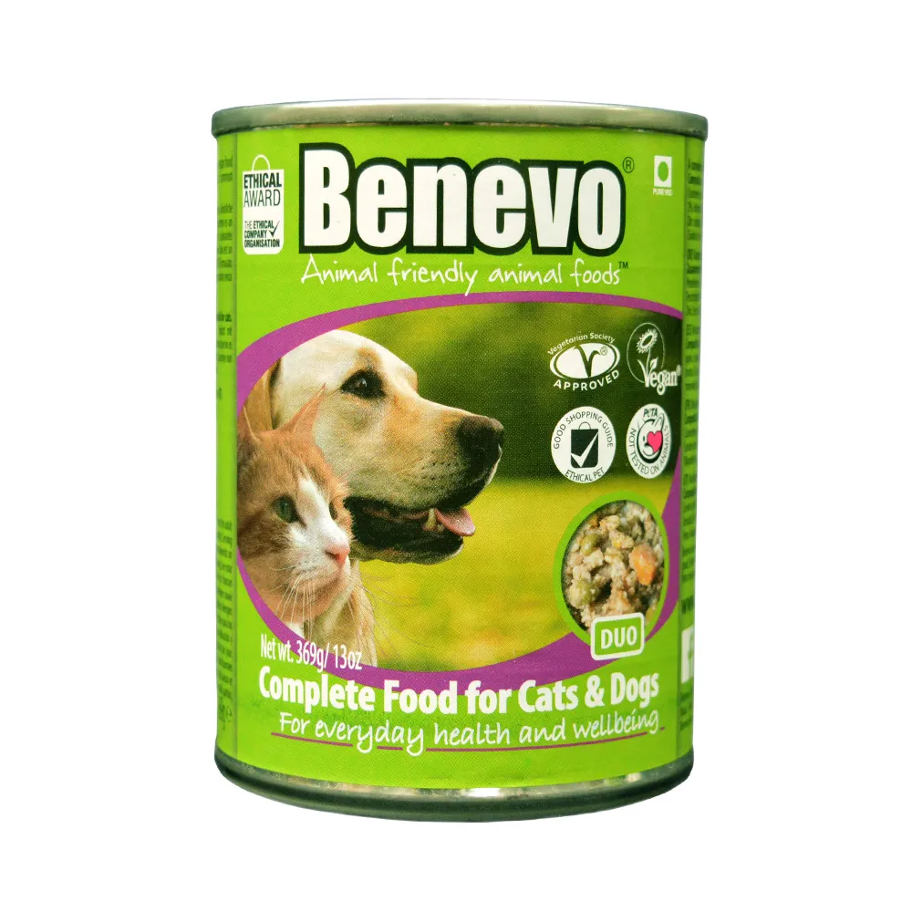 【Benevo 倍樂福】英國素食認證 犬貓主食罐頭 354gX2罐(素食狗罐 素食貓罐 純素)