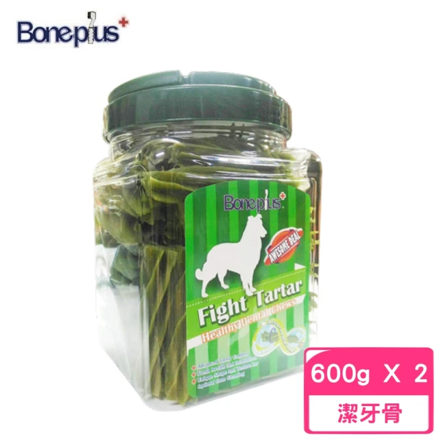 Bone Plus 超效螺旋六星潔牙棒 600g*2入組（小桶裝）