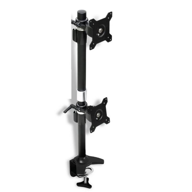 【HE Mountor】32吋以下LED/LCD上下雙螢幕夾桌型支架(H012TC)