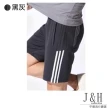 【Boni’s】極速乾透氣排汗休閒運動短褲 L-4XL(藍綠 / 黑橘 / 黑白 / 黑灰)